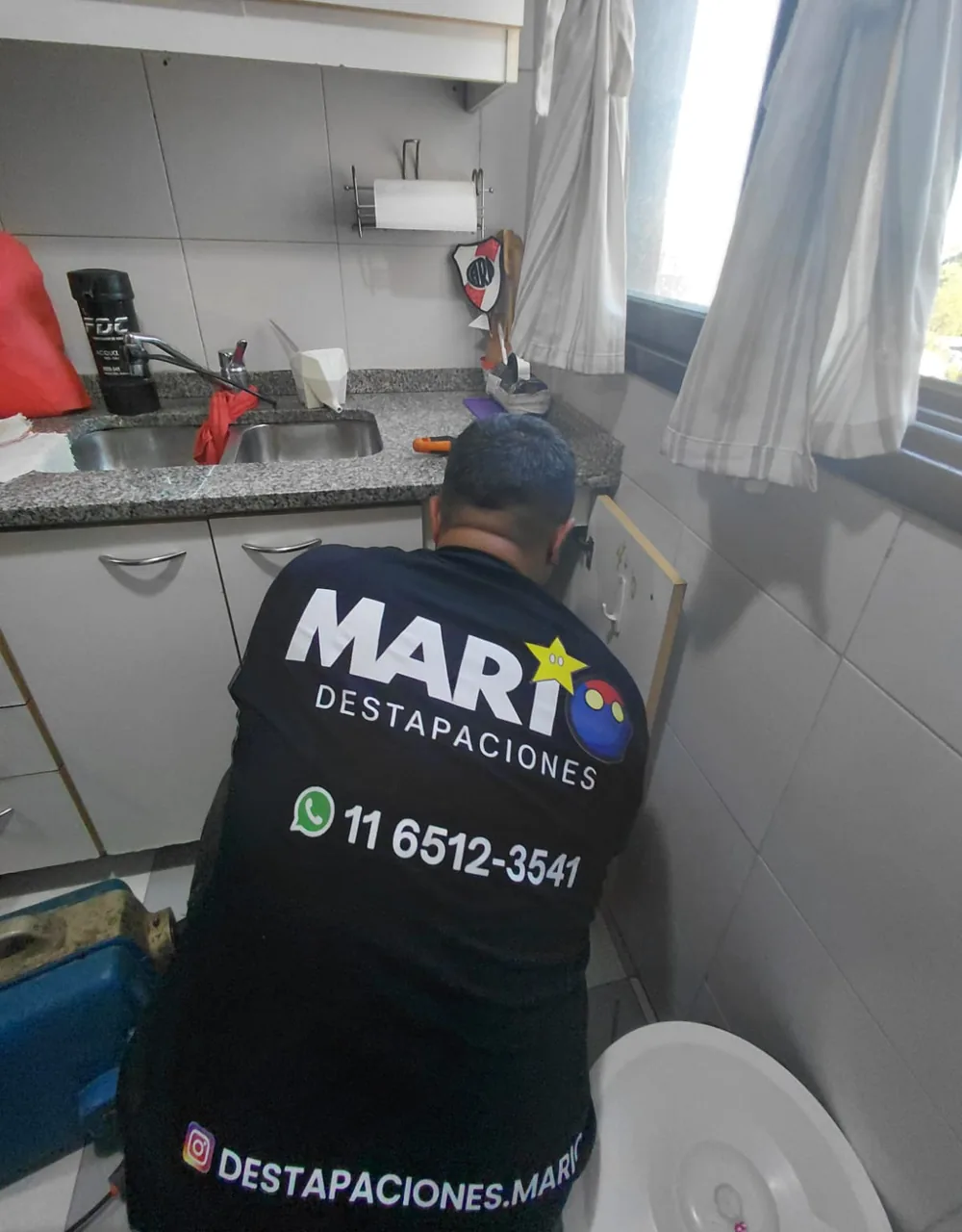 Destapación de cañería de cocina, trabajo de Destapaciones Mario